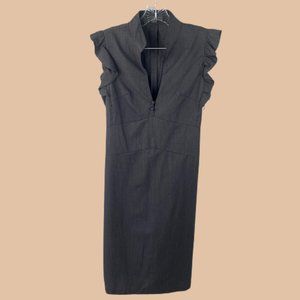 Dark Grey - Tailored Style Shirt Dress